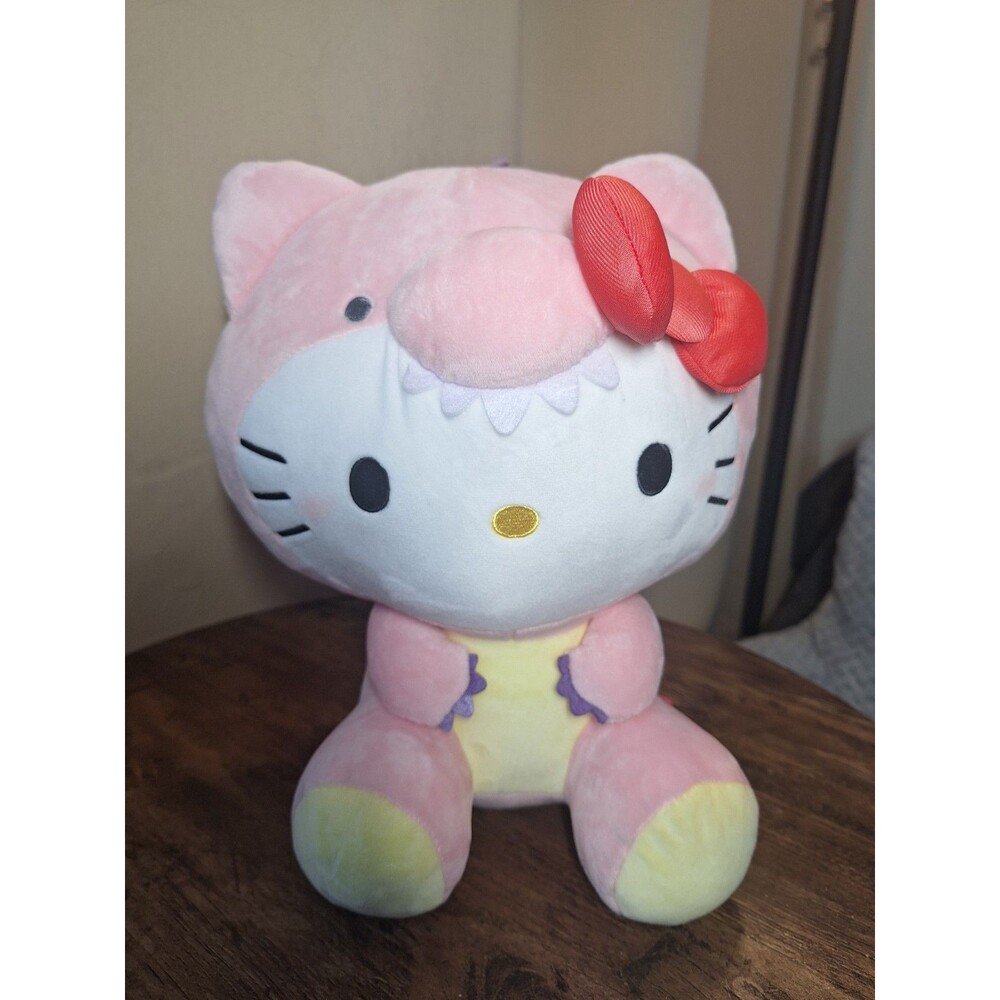 Sanrio Hello Kitty Pink Dinosaur Costume 12 Inch Plush Round 1 - New